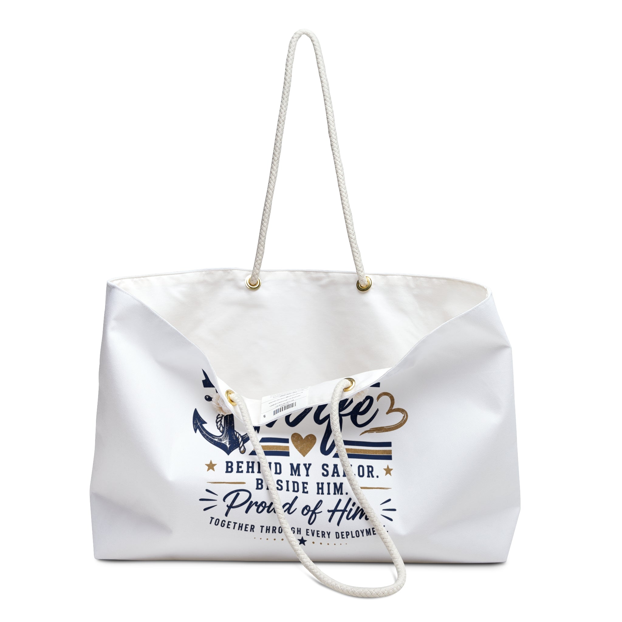 Proud Navy Wife Weekender Tote