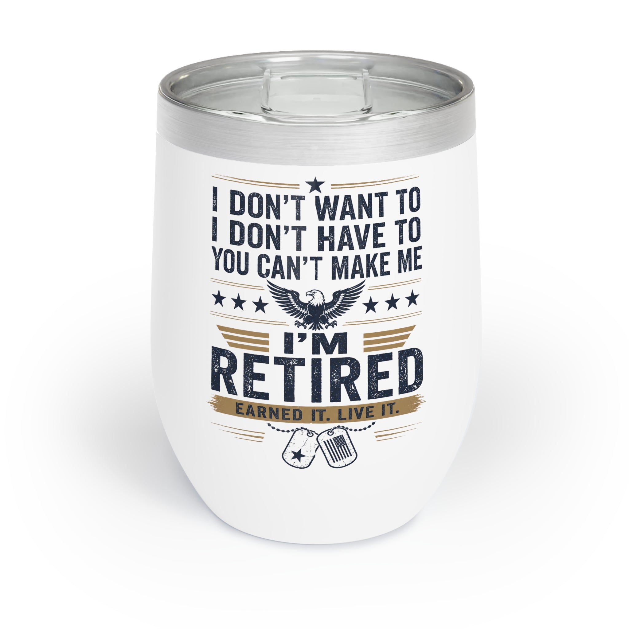 Retired Military Wine Tumbler
