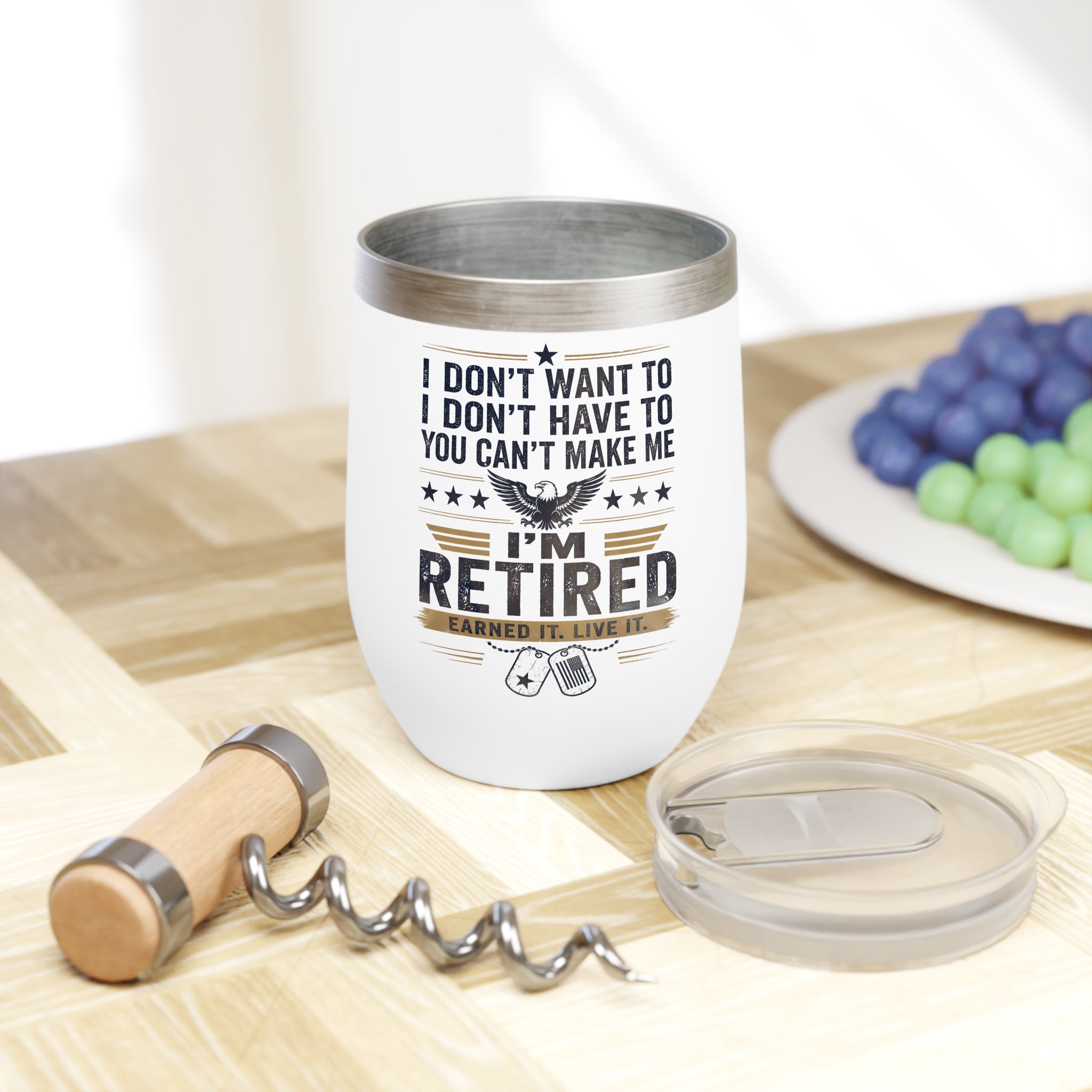 Retired Military Wine Tumbler