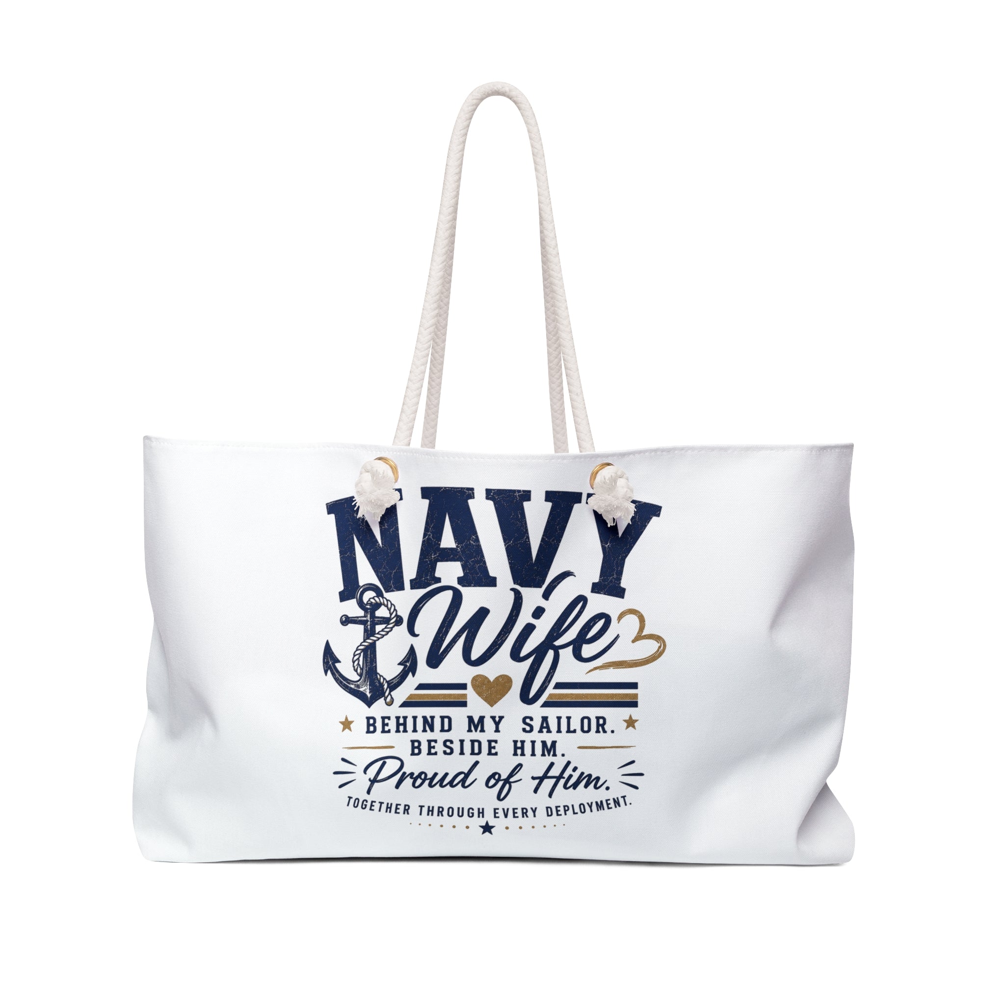 Proud Navy Wife Weekender Tote