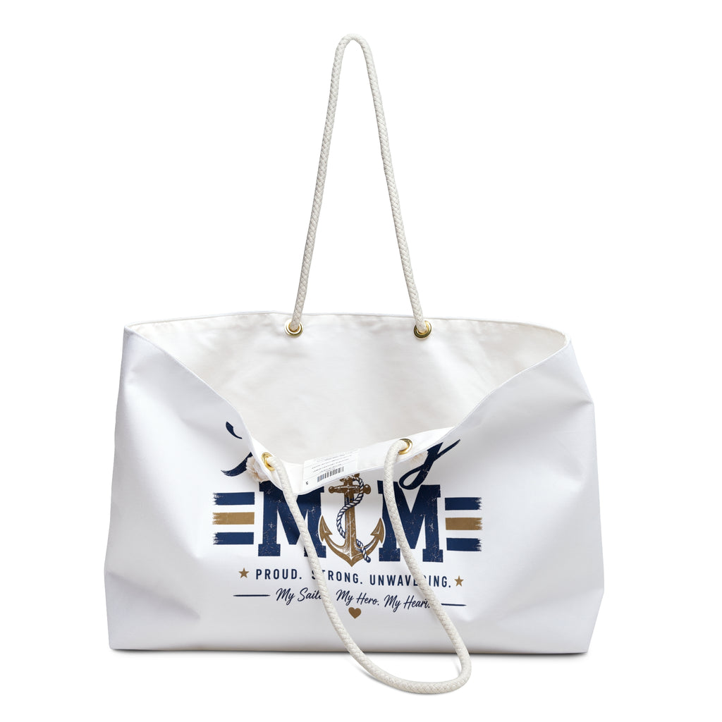 Proud Navy Mom Weekender Tote