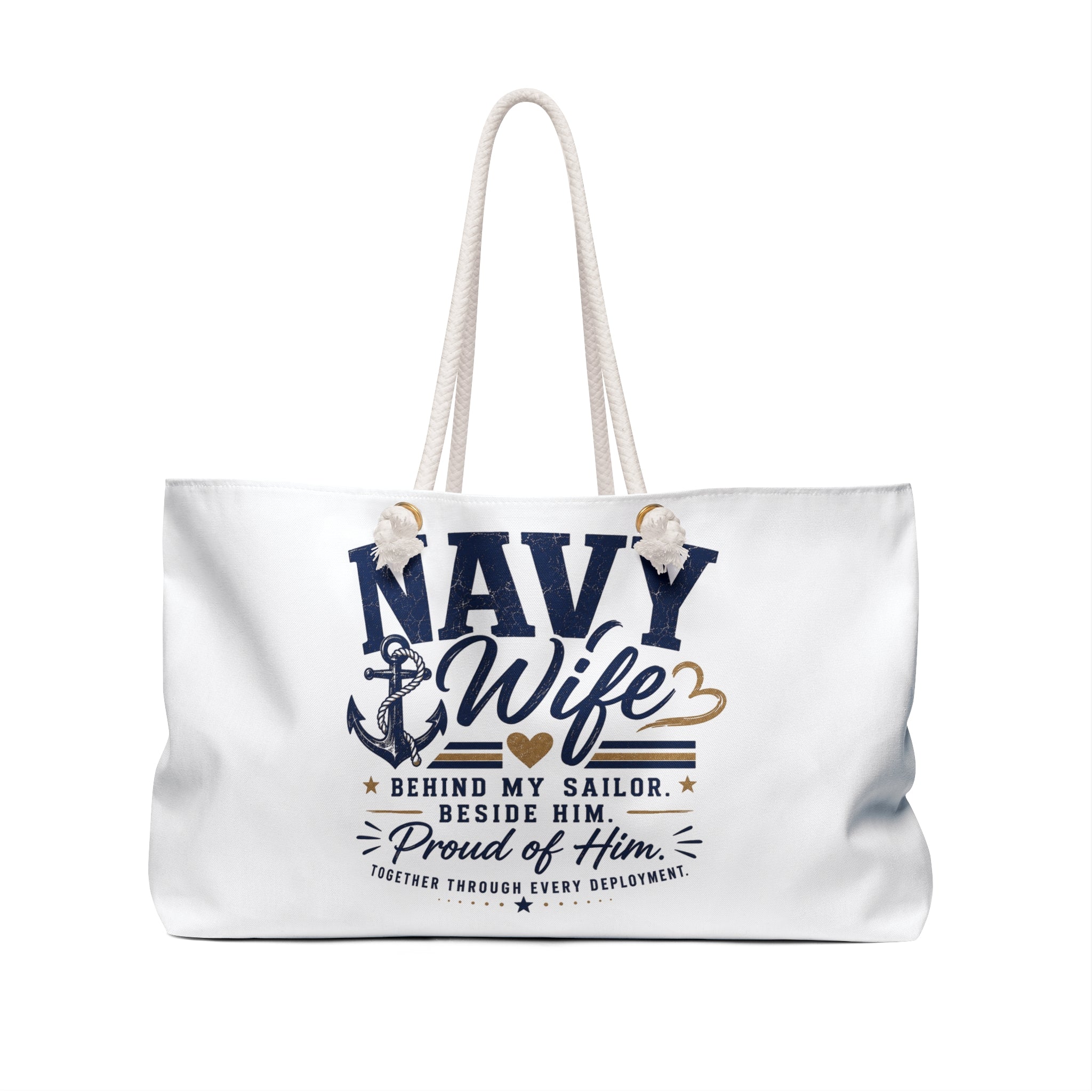 Proud Navy Wife Weekender Tote