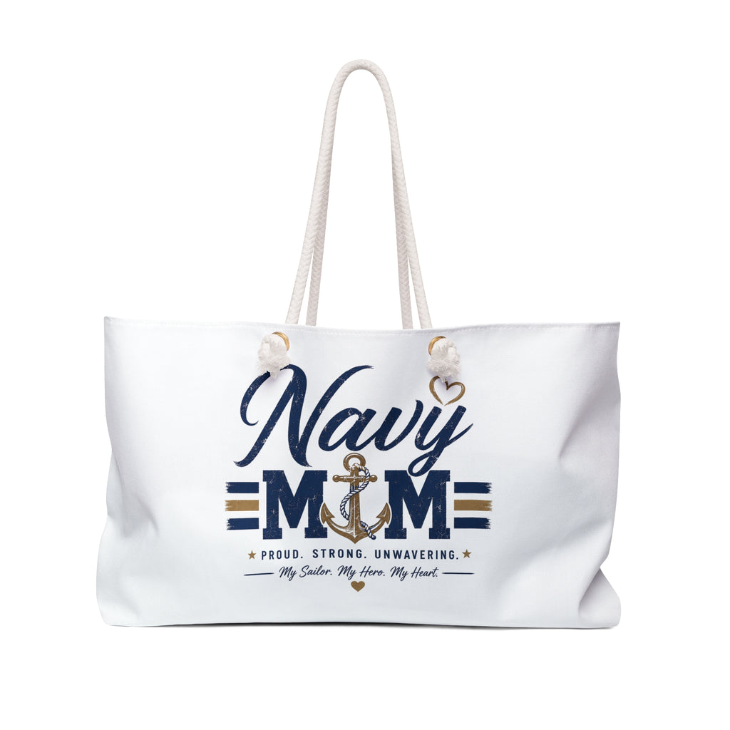 Proud Navy Mom Weekender Tote
