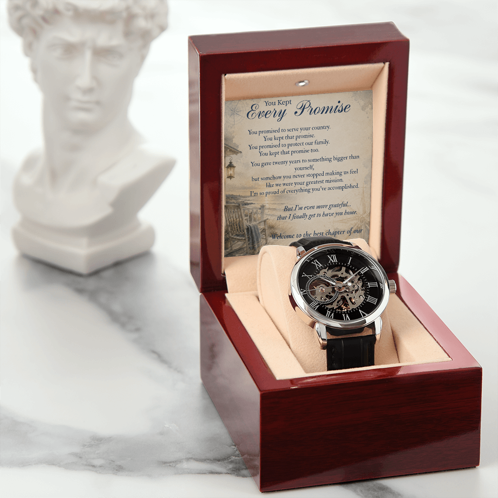Automatic mechanical watch for Navy veteran