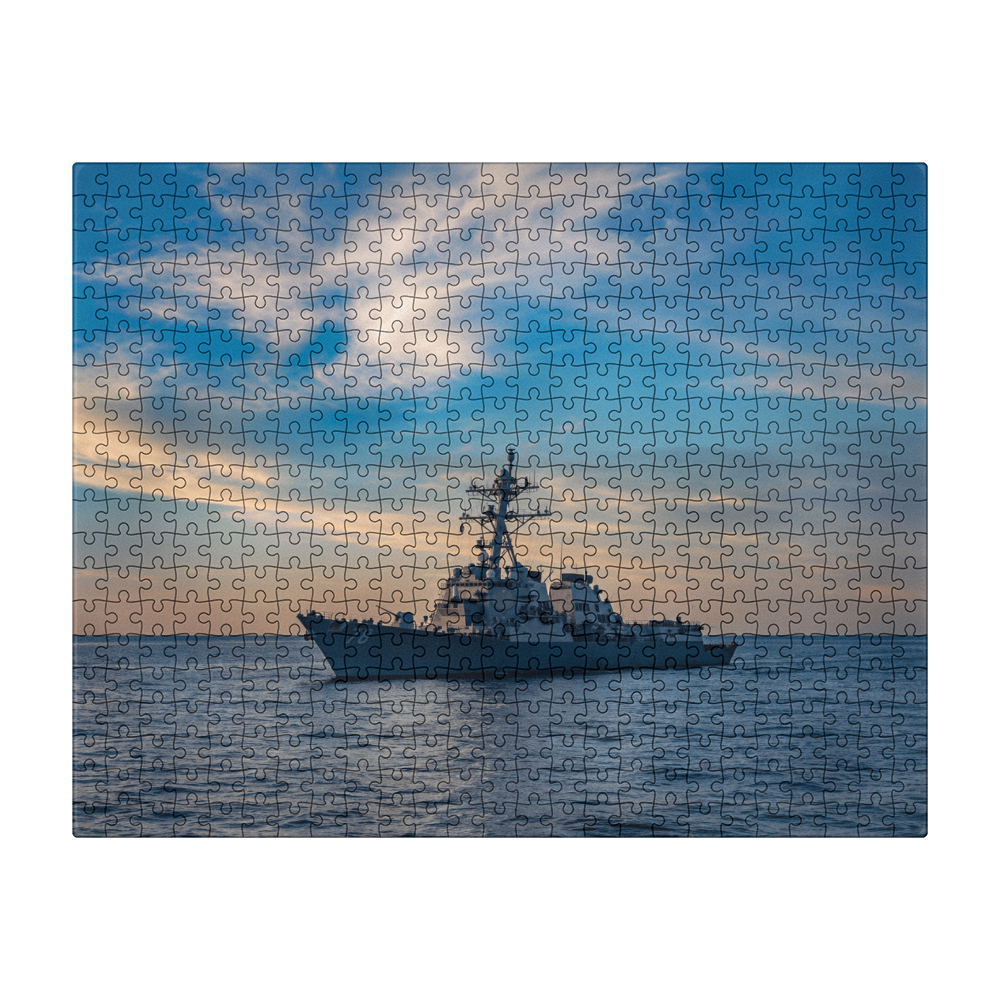 Personalized U.S. Navy Chief's photo puzzle created from your uploaded image for retirement or deployment memories.