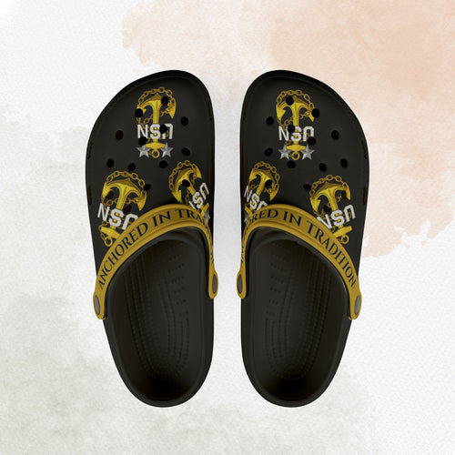 Black slides with yellow and white text and graphics on a textured beige background