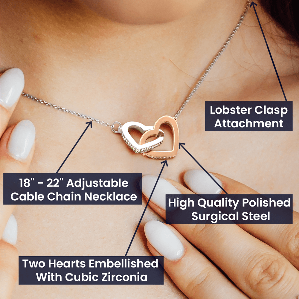 Interlocking Hearts Necklace by Deckplate Legacy