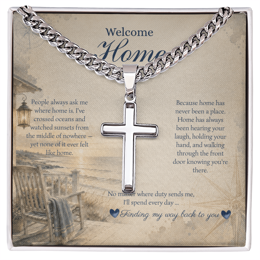 Artisan Cross Necklace by Deckplate Legacy