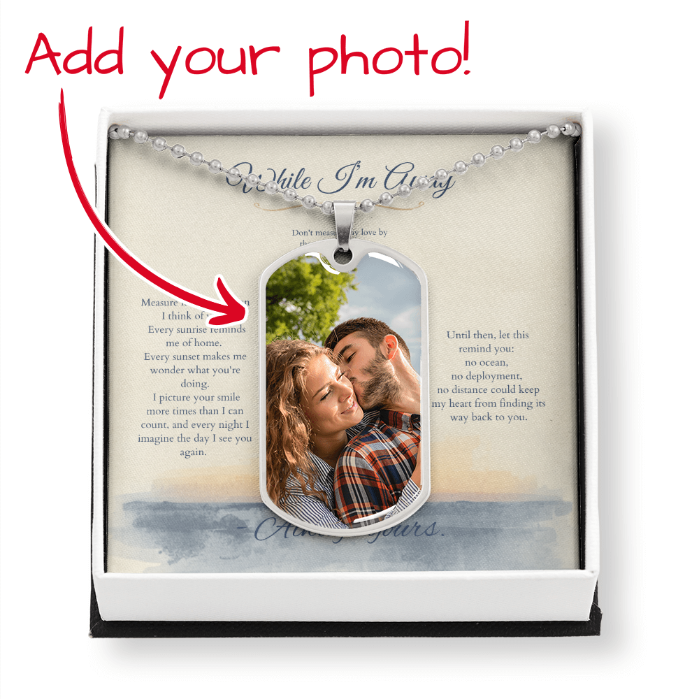 Personalized Photo Dog Tag Necklace by Deckplate Legacy