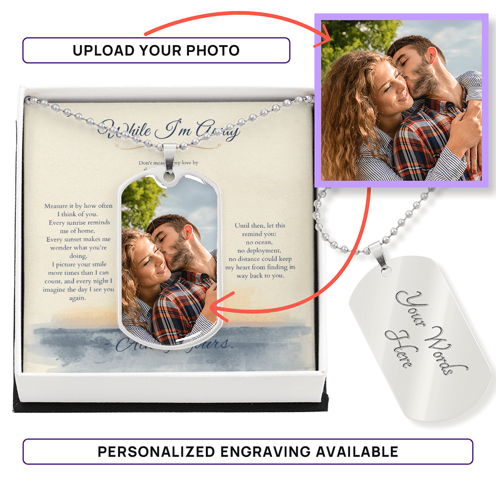 Personalized Photo Dog Tag Necklace by Deckplate Legacy