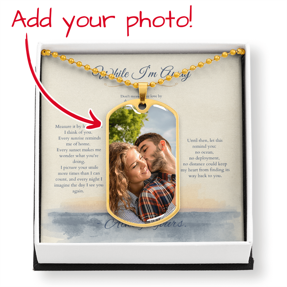 Personalized Photo Dog Tag Necklace by Deckplate Legacy