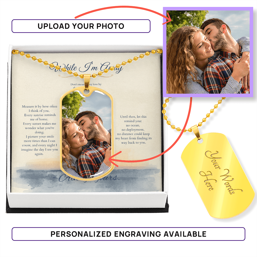 Personalized Photo Dog Tag Necklace by Deckplate Legacy