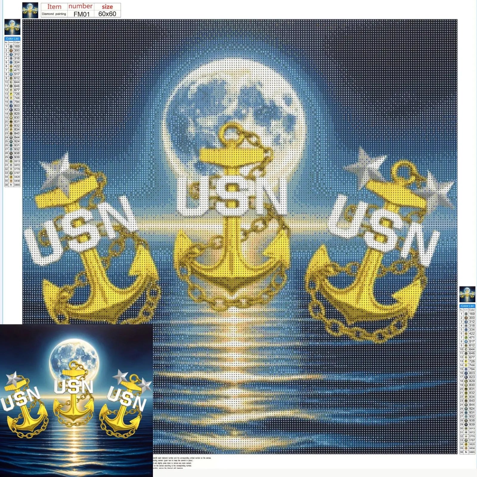 Anchor Legacy Diamond Painting Kit by Deckplate Legacy