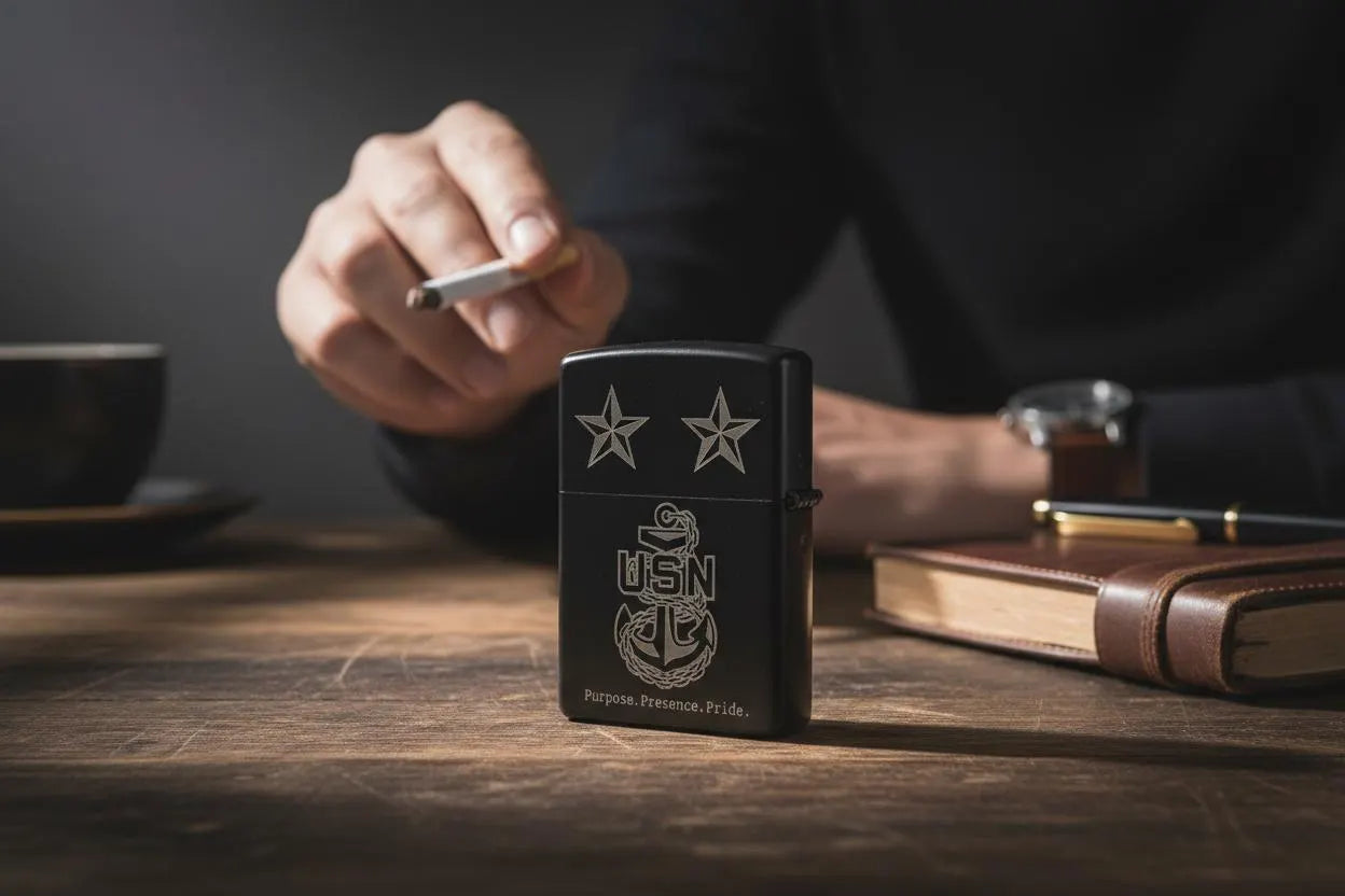 One Mess Engraved Windproof Lighter by Deckplate Legacy