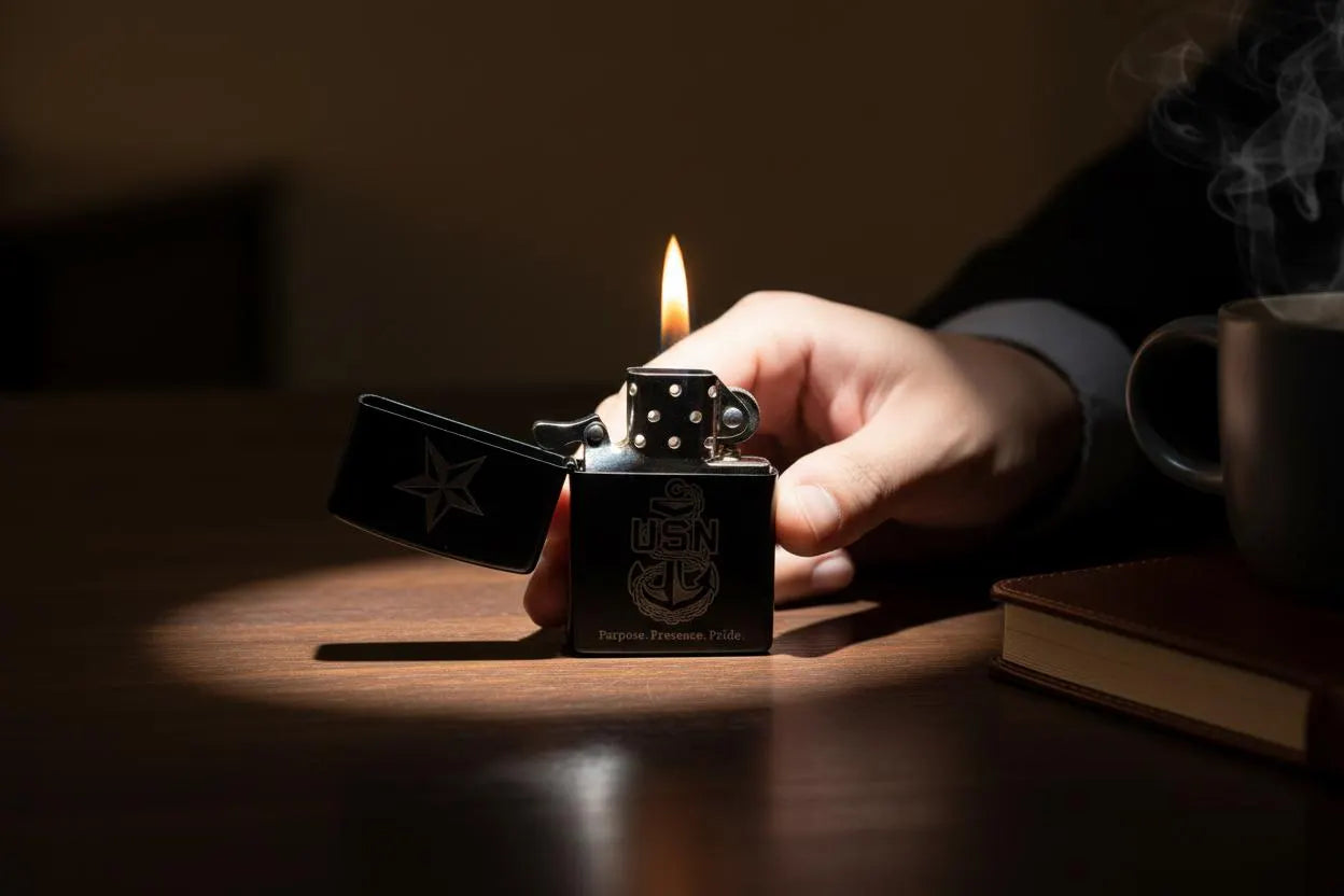 One Mess Engraved Windproof Lighter by Deckplate Legacy