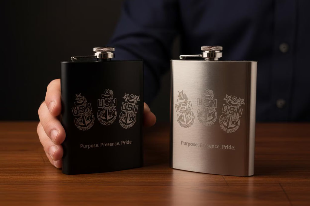 The Chief's Toast Engraved Flask