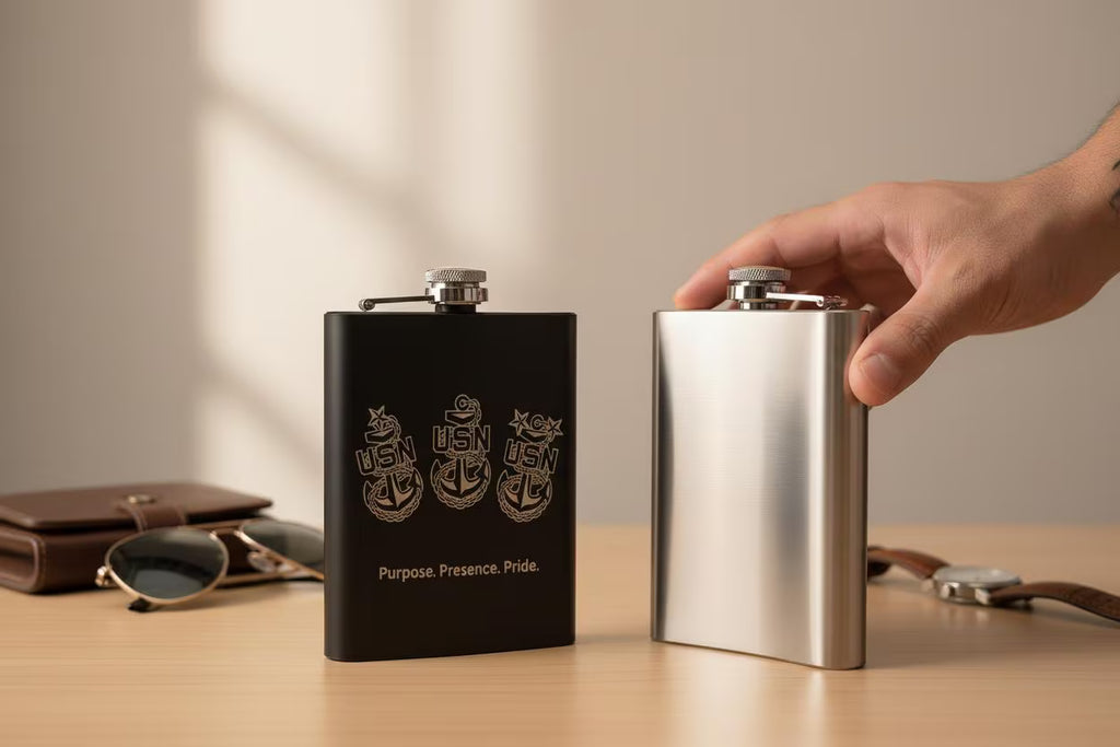 The Chief's Toast Engraved Flask