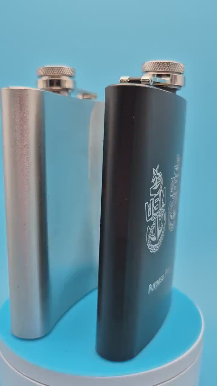 The Chief's Toast Engraved Flask